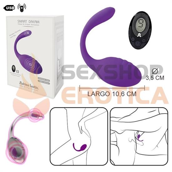 Estimulador femenino para clitoris y punto G con carga usb y control